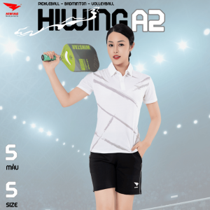 Áo Cầu Lông , Pickleball Hiwing A2 Nữ – Màu Trắng