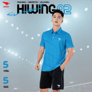 Áo Cầu Lông , Pickleball Hiwing A2 Nam – Màu Xanh Da