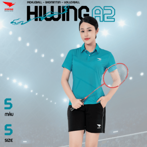 Áo Cầu Lông , Pickleball Hiwing A2 Nữ – Màu Xanh Lý