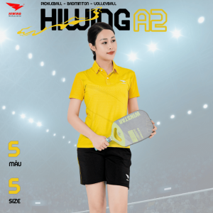Áo Cầu Lông , Pickleball Hiwing A2 Nữ – Màu Vàng