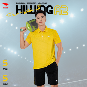 Áo Cầu Lông , Pickleball Hiwing A2 Nam – Màu Vàng
