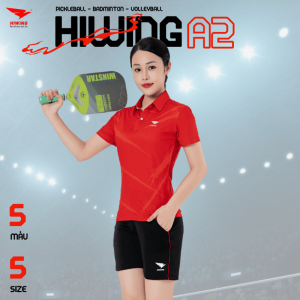 Áo Cầu Lông , Pickleball Hiwing A2 Nữ – Màu Đỏ