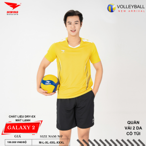 Áo Bóng Chuyền Nam Hiwing Galaxy 2 Màu Vàng Mới Nhất 2026