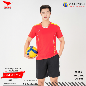Áo Bóng Chuyền Nam Hiwing Galaxy 2 Màu Đỏ Mới Nhất 2026