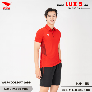 Áo Cầu Lông Pickleball Bóng Chuyền Hiwing Lux 5 Nam Màu Đỏ