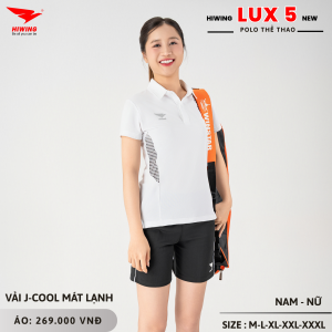 Áo Cầu Lông Pickleball Bóng Chuyền Hiwing Lux 5 Nữ Màu Trắng