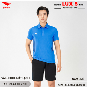 Áo Cầu Lông Pickleball Bóng Chuyền Hiwing Lux 5 Nam Màu Xanh Da